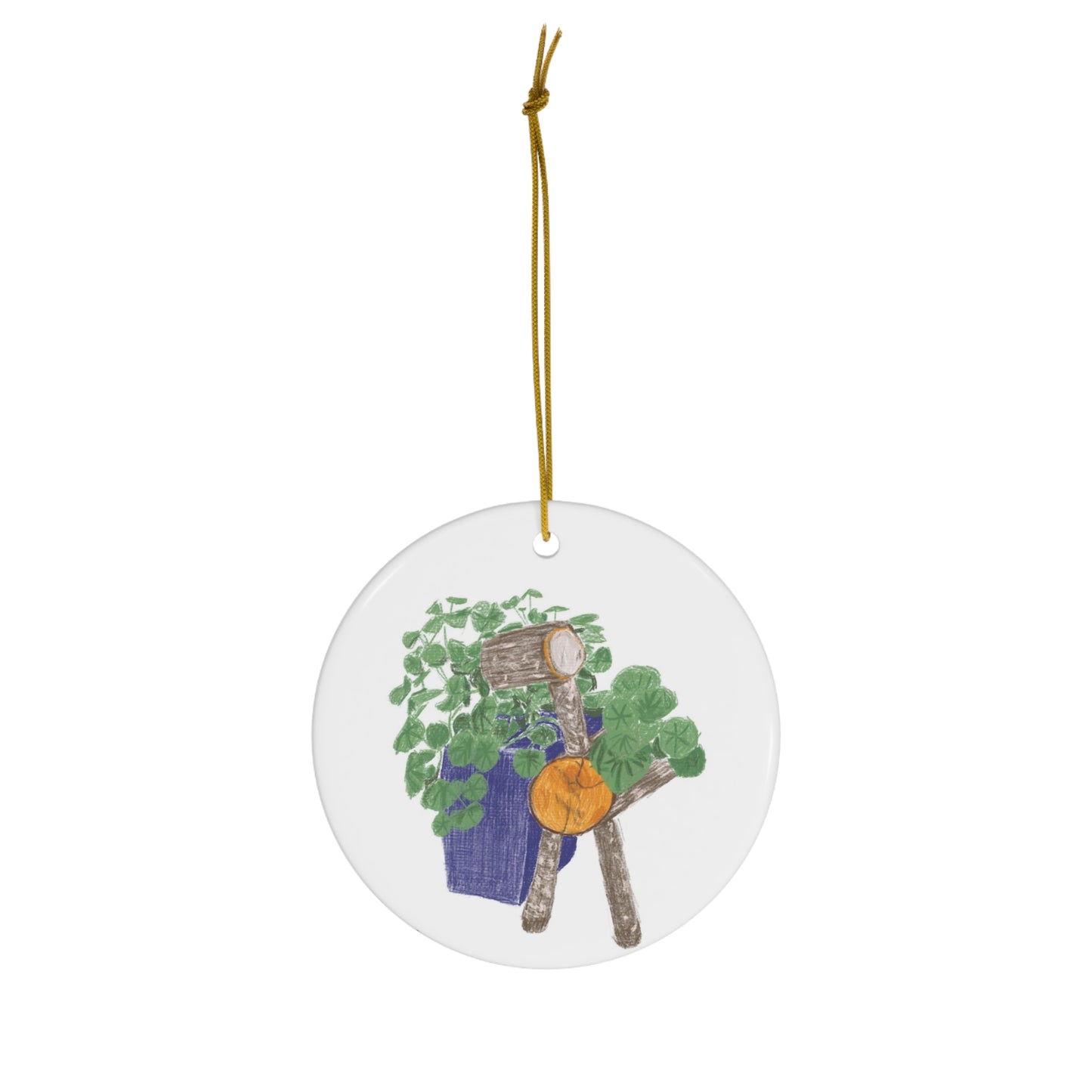 Peekaboo I Ceramic Ornament, 4 Shapes