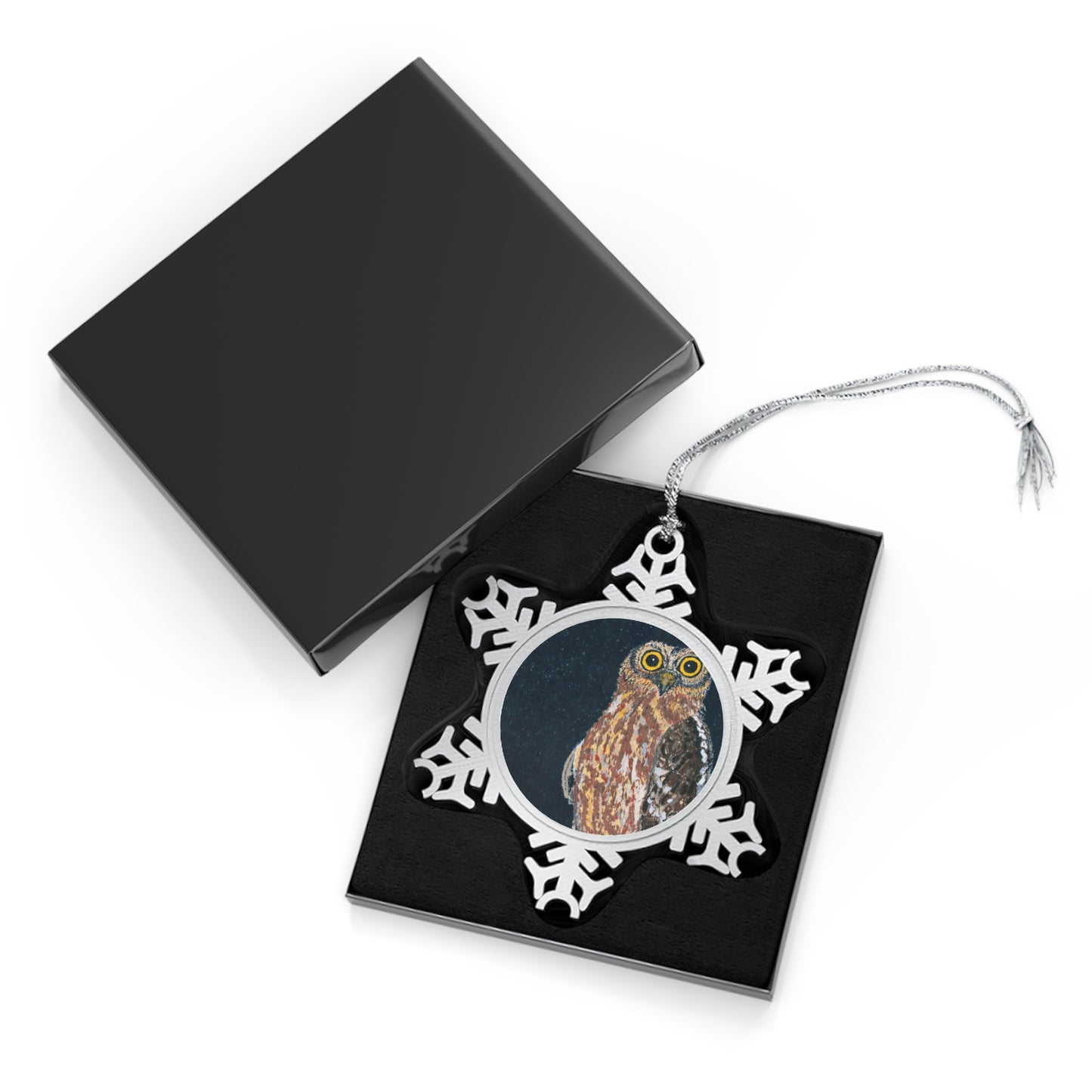 Barking Owl Snowflake Ornament