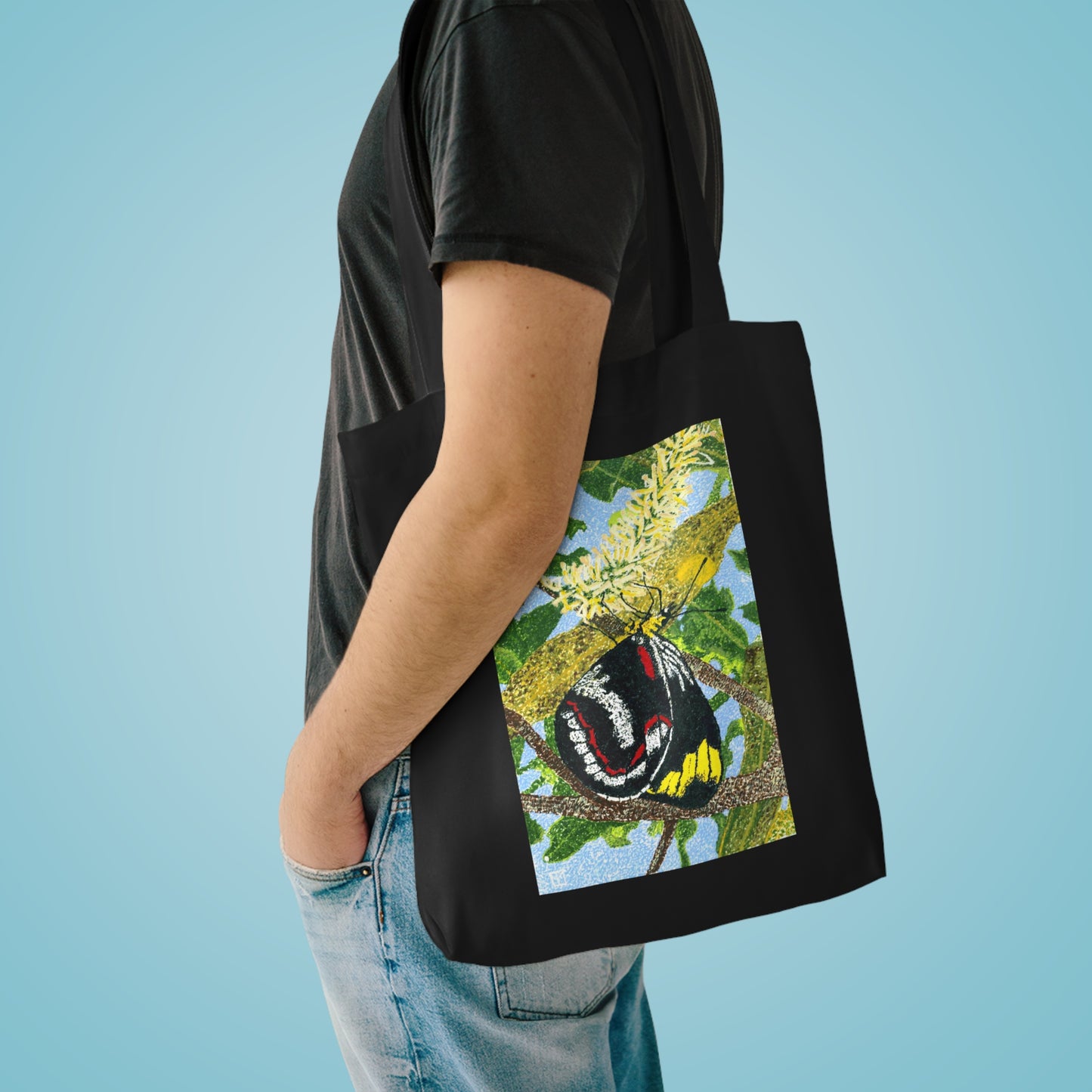 'Just Living isn’t Enough, said the Butterfly' Cotton Tote Bag