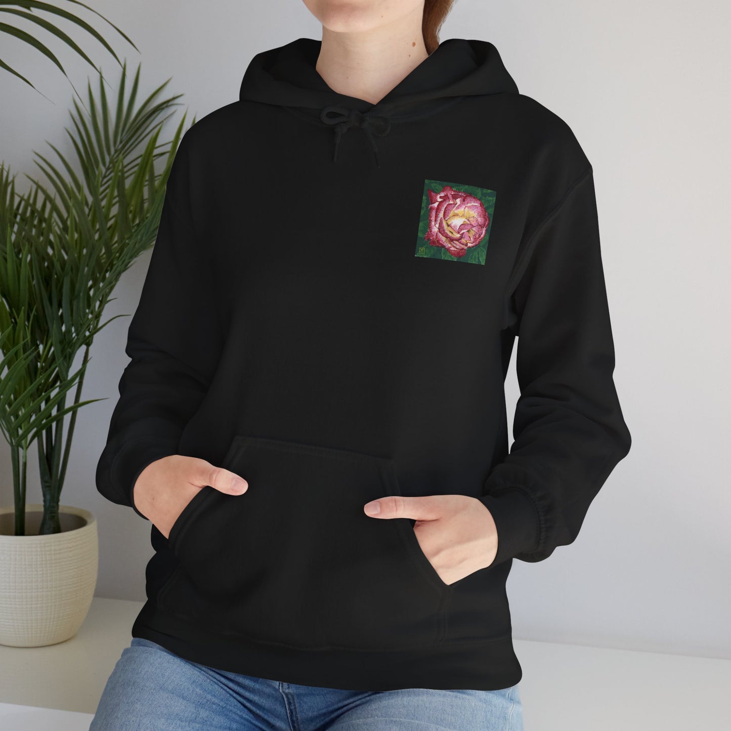 Rose Graphic Hoodie – Cozy Unisex Sweatshirt