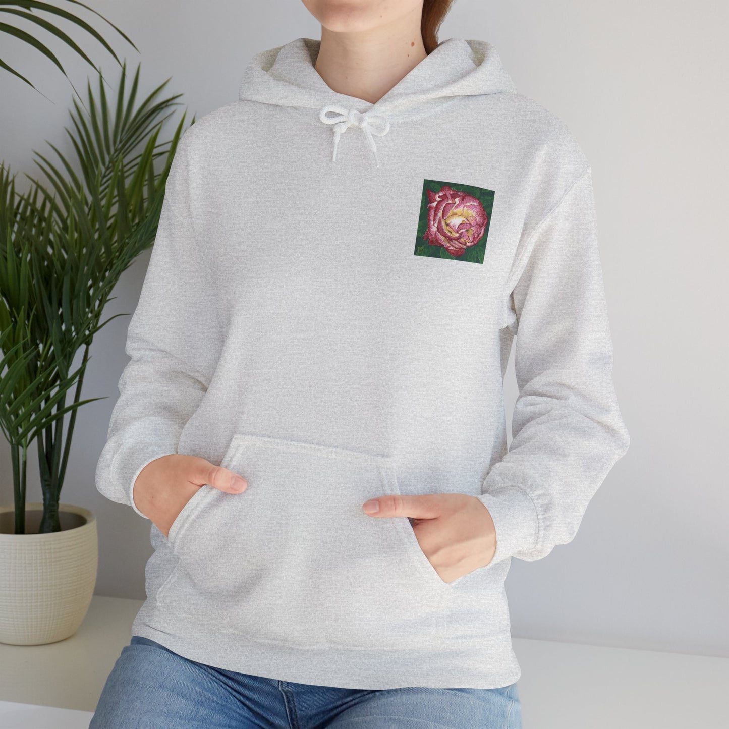 Rose Graphic Hoodie – Cozy Unisex Sweatshirt