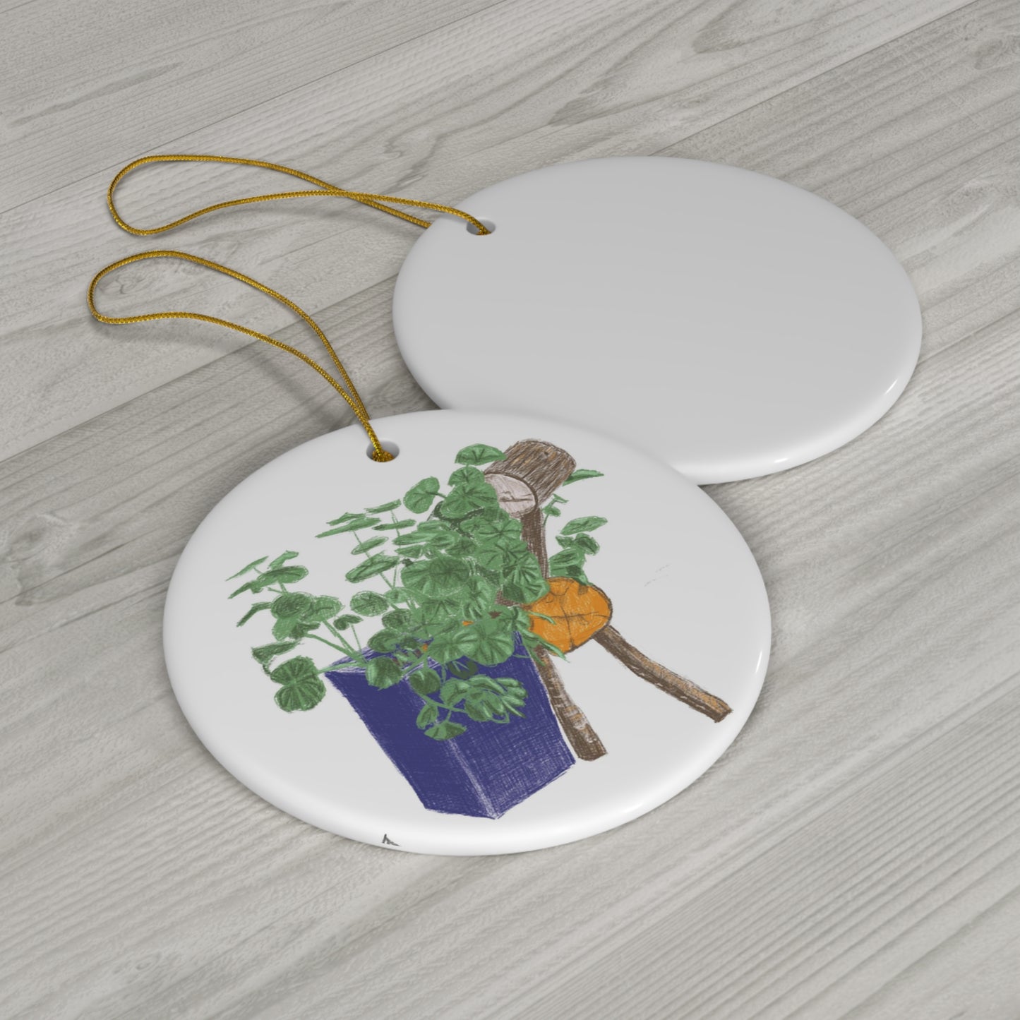 Peekaboo II Ceramic Ornament, 4 Shapes