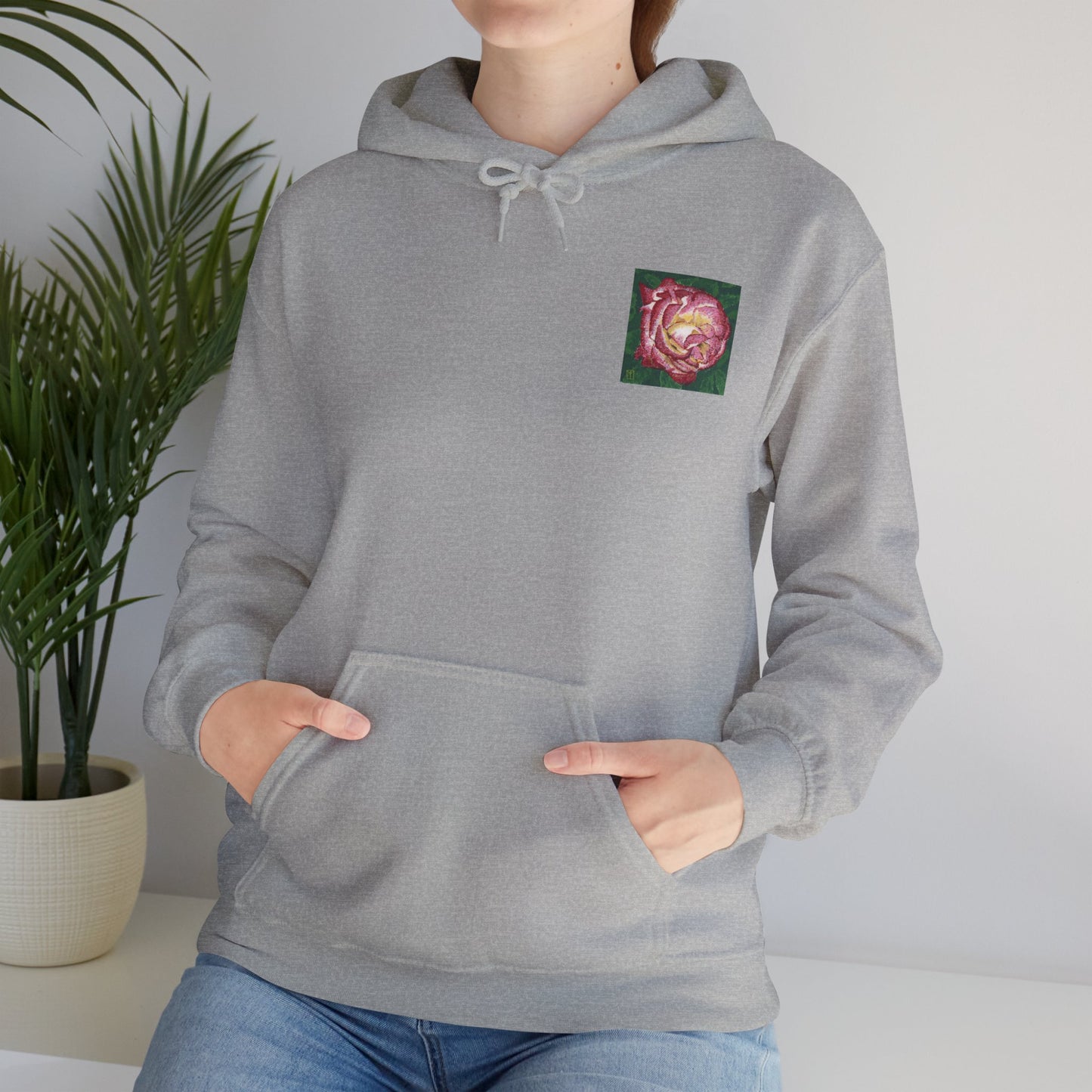 Rose Graphic Hoodie – Cozy Unisex Sweatshirt