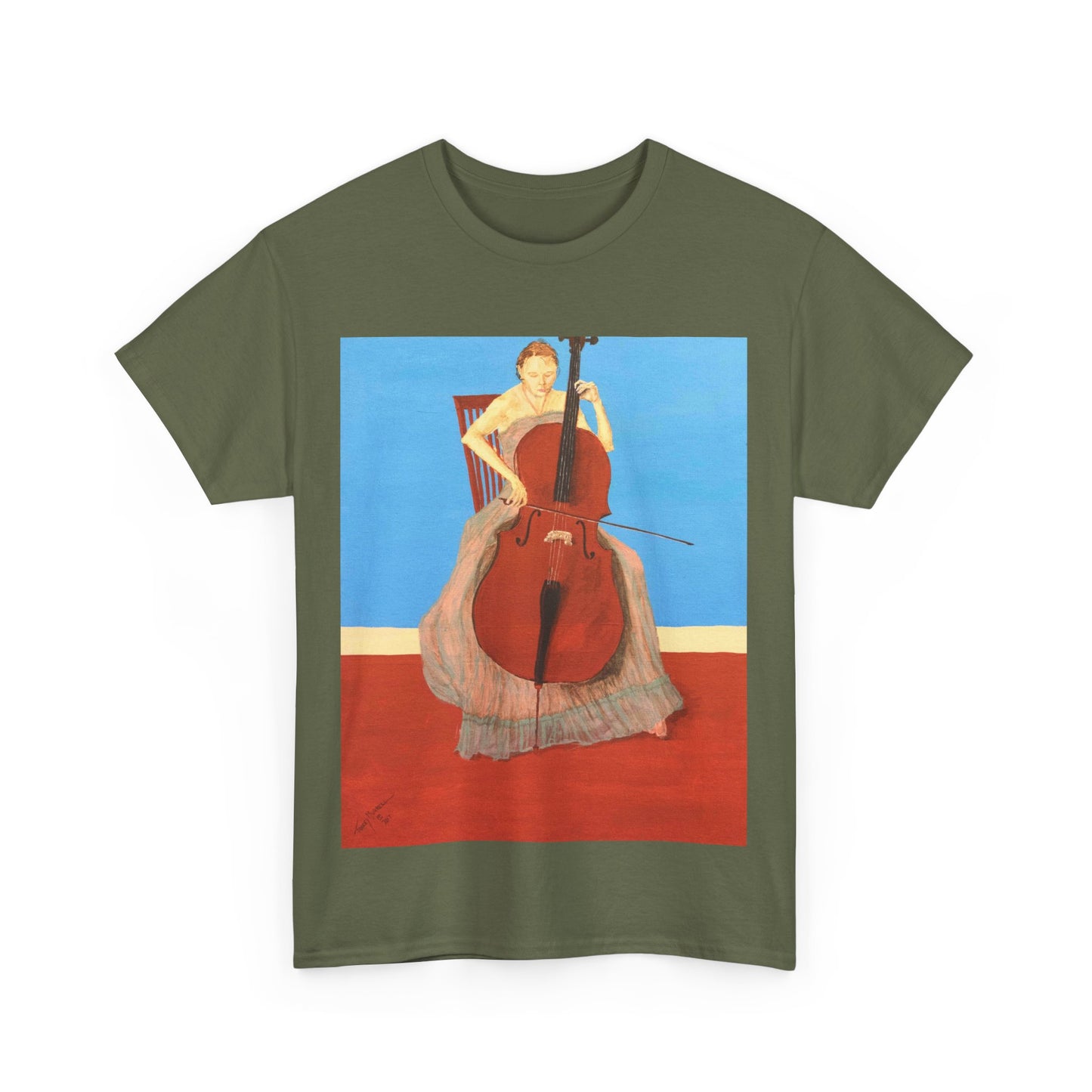 The Cellist Unisex Heavy Cotton Tee