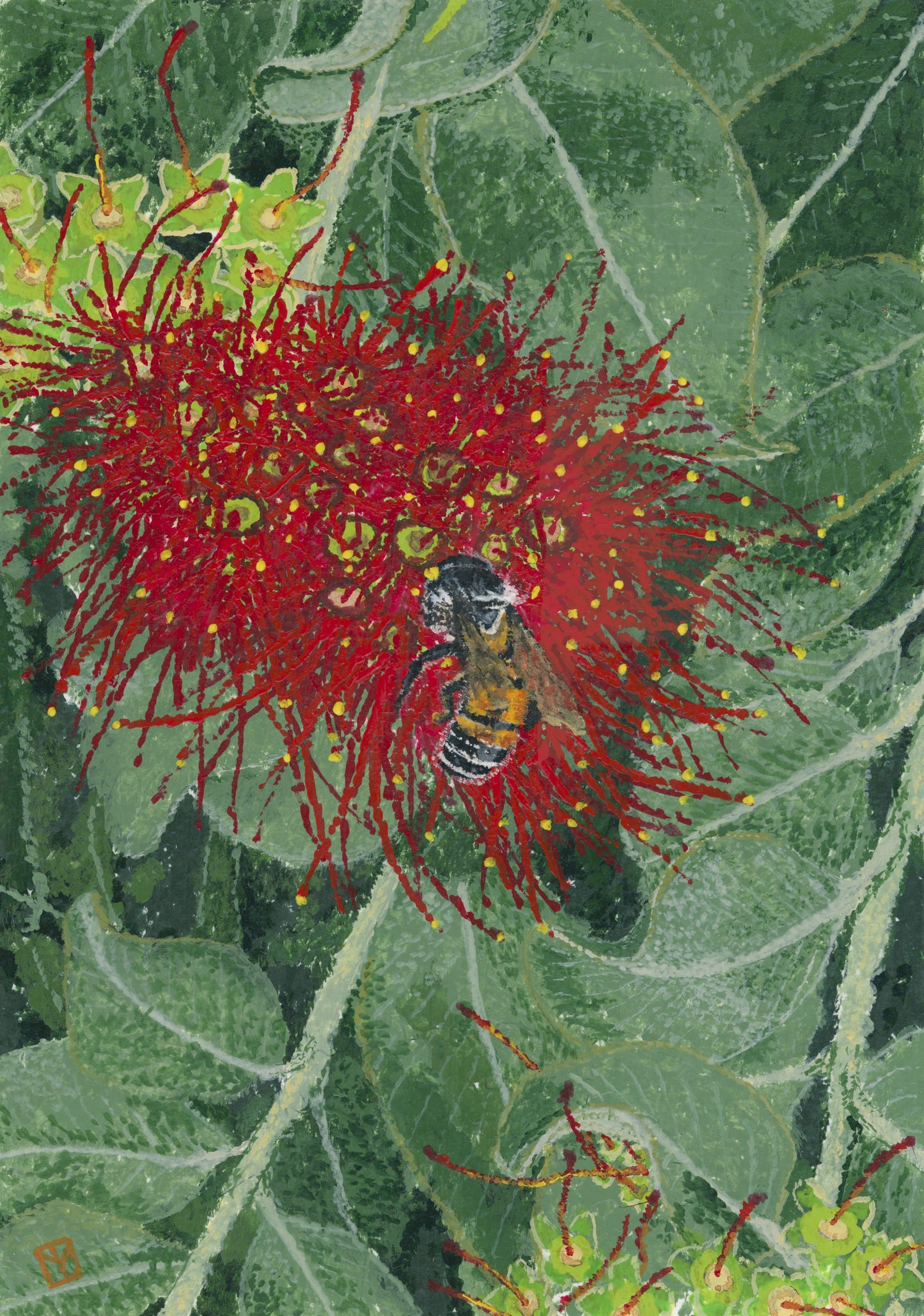 And to the Flower a Bee is a Messenger of Love Print