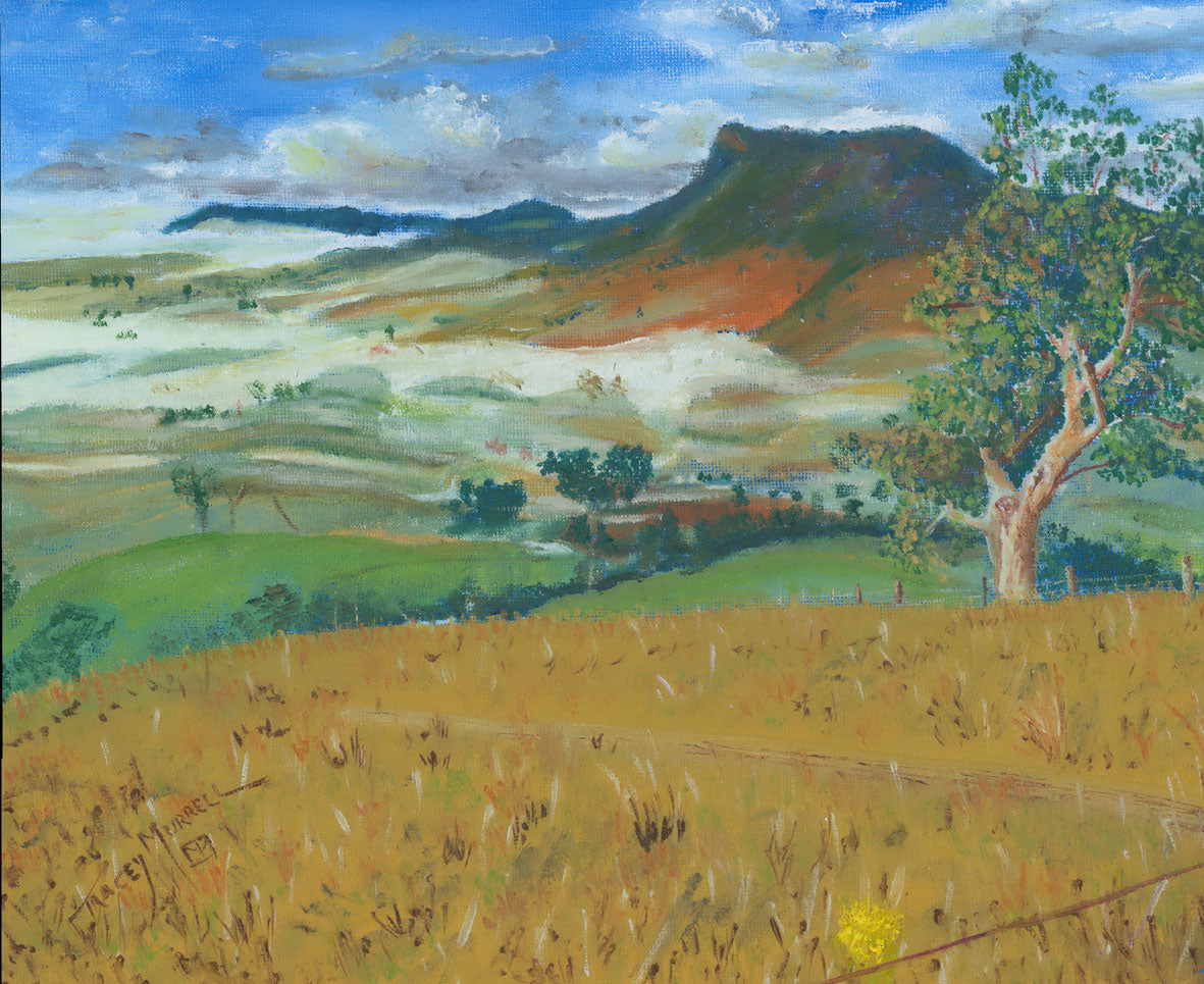 Mograni in the Mist, Original Landscape by Tracey Murrell