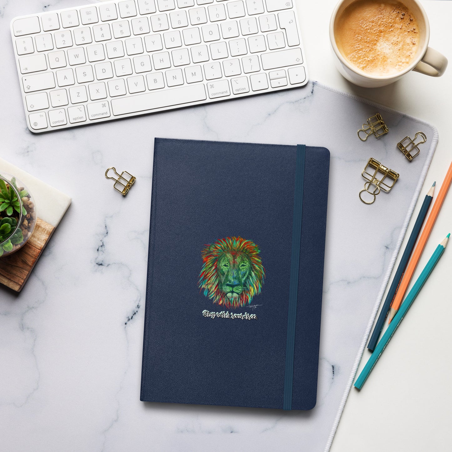 Lion Hardcover Bound Notebook