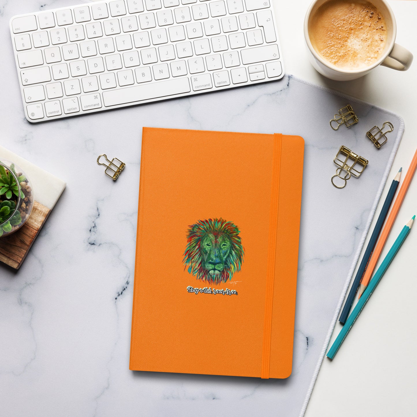 Lion Hardcover Bound Notebook