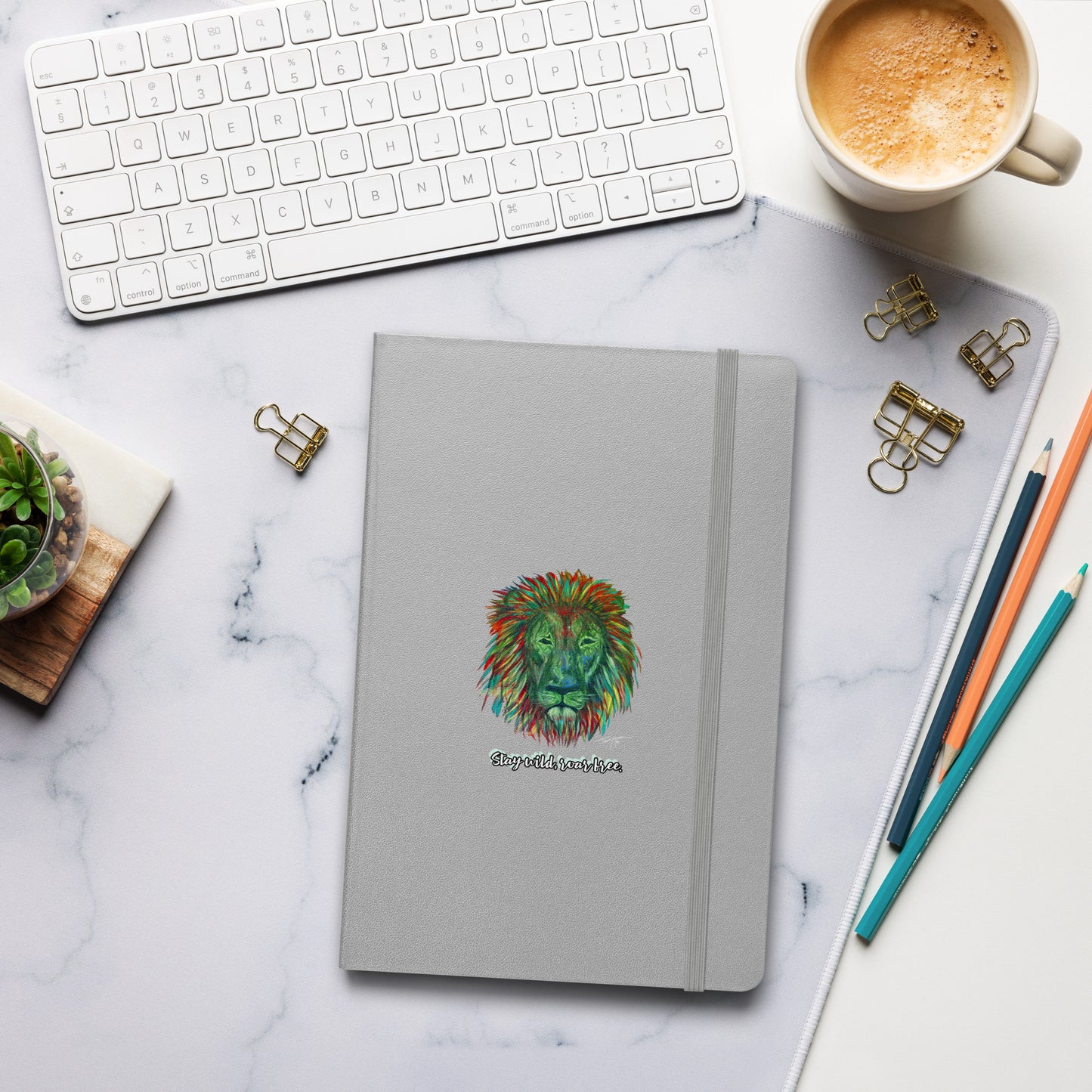 Lion Hardcover Bound Notebook