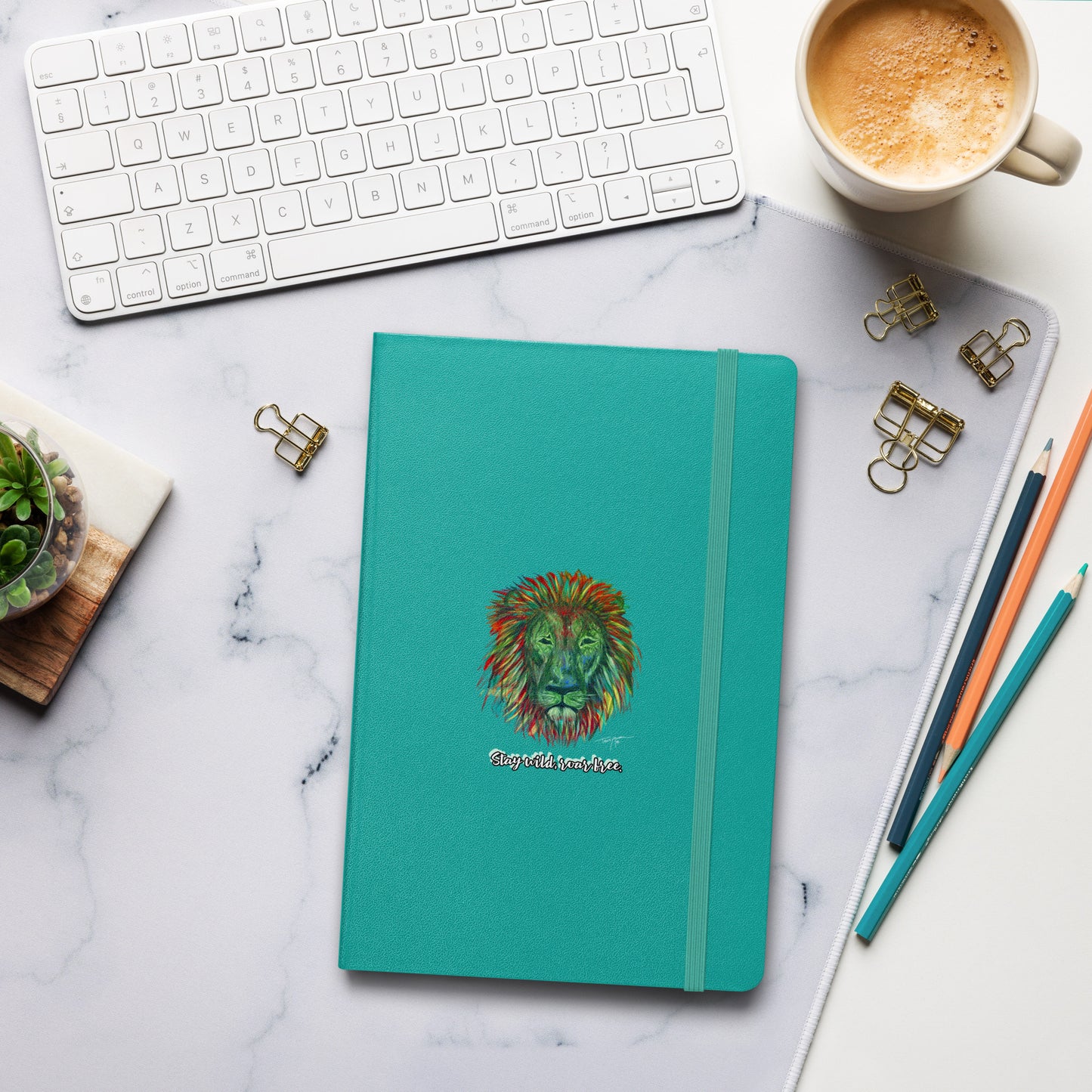Lion Hardcover Bound Notebook