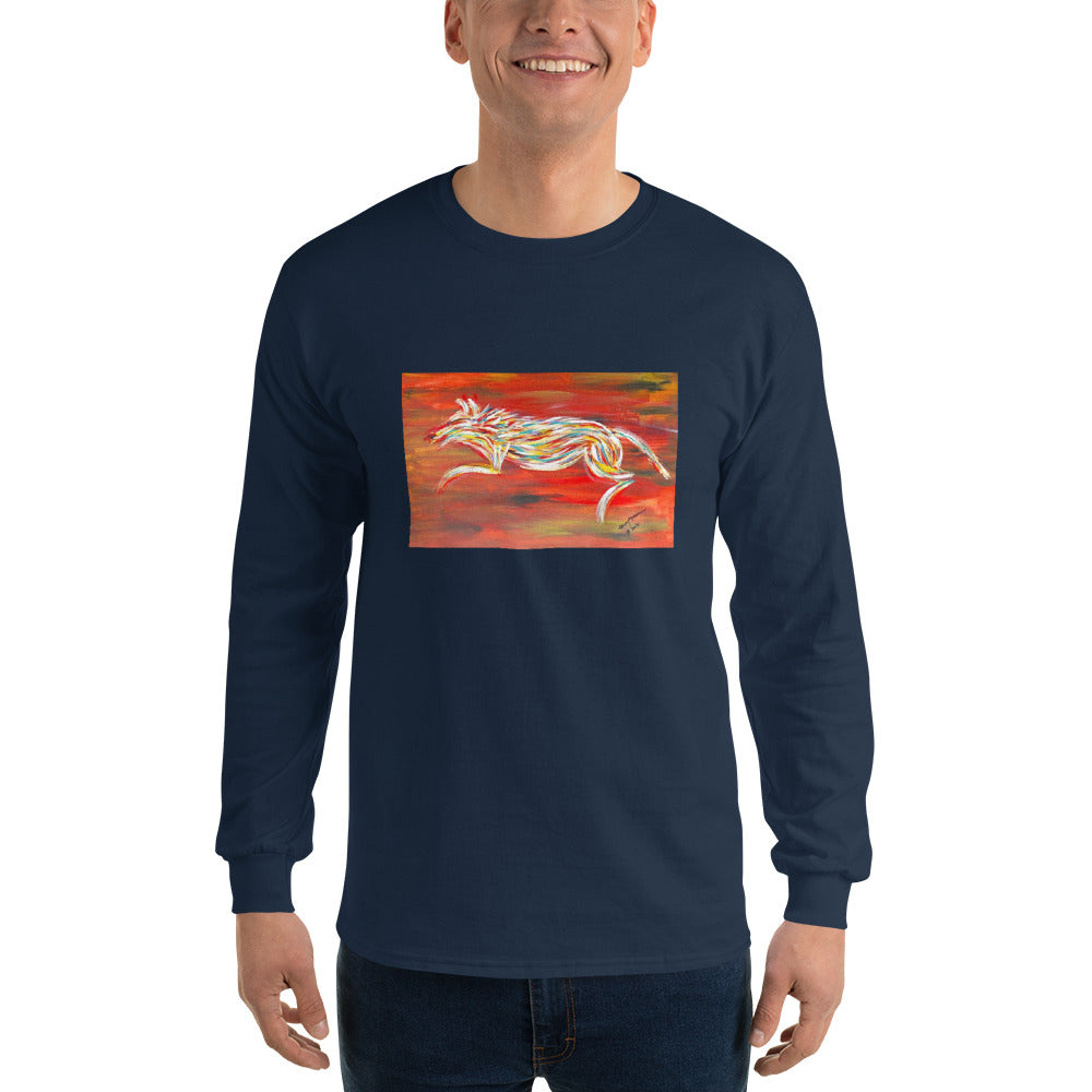 Abstract Dog Unisex Long Sleeve Shirt