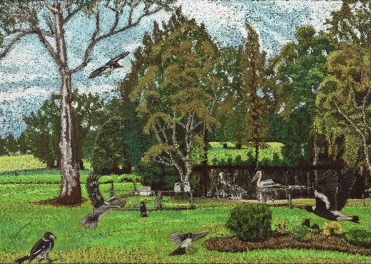 Birds in the Garden Print
