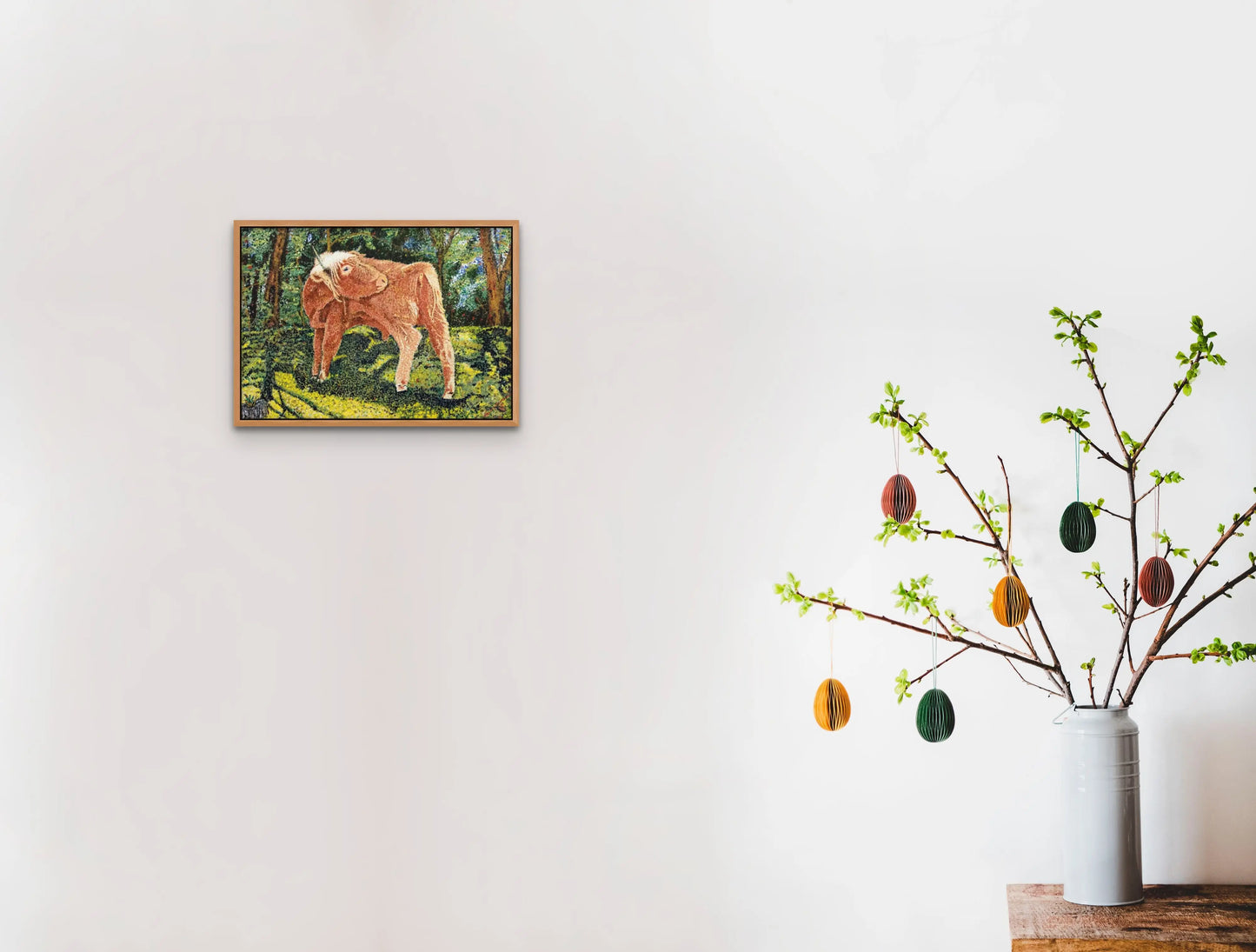 St George the Highland Calf print - TraceysColourMyWorld