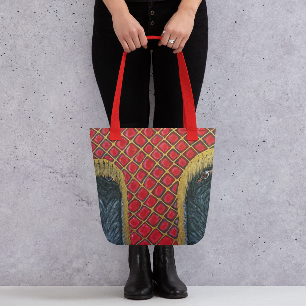 Peering Under The Head Dress Tote bag