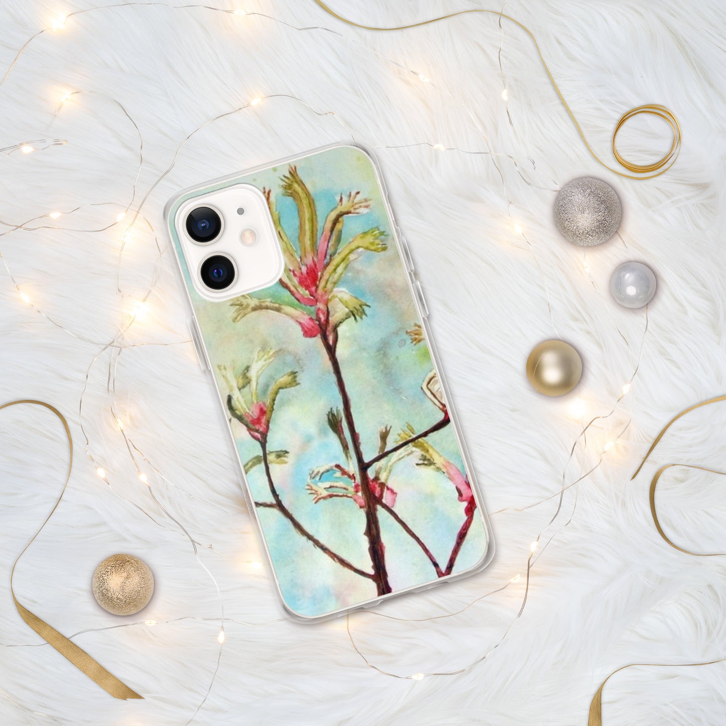 Kangaroo Paw Print on iPhone Case