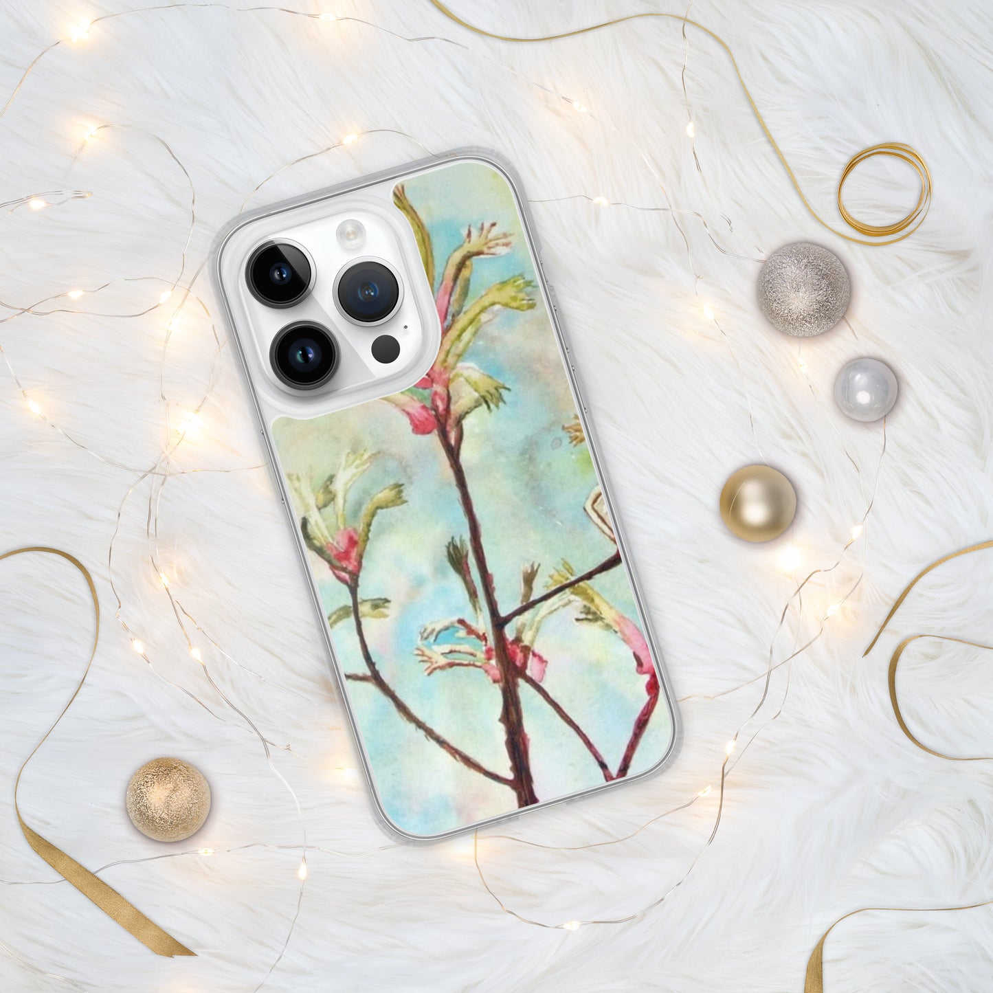Kangaroo Paw Print on iPhone Case