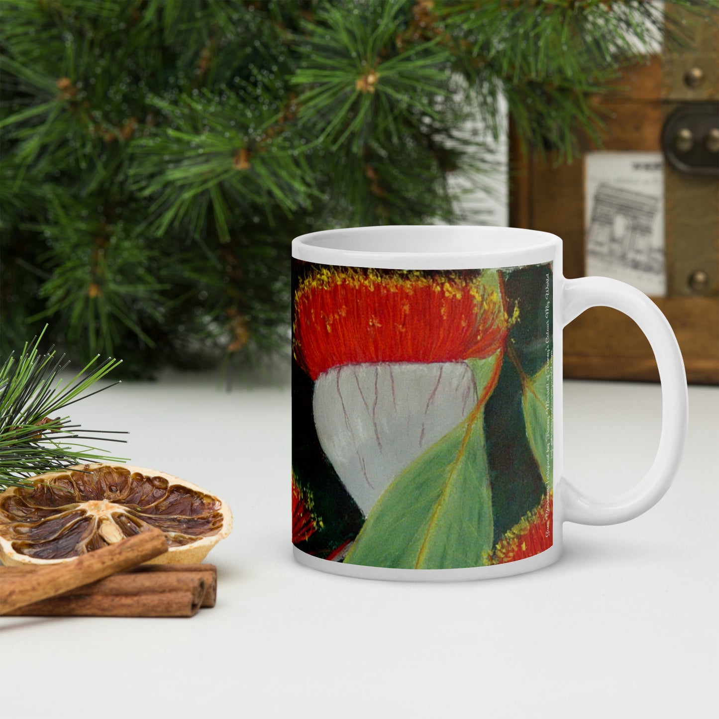 Gum Blossoms Glossy Mug