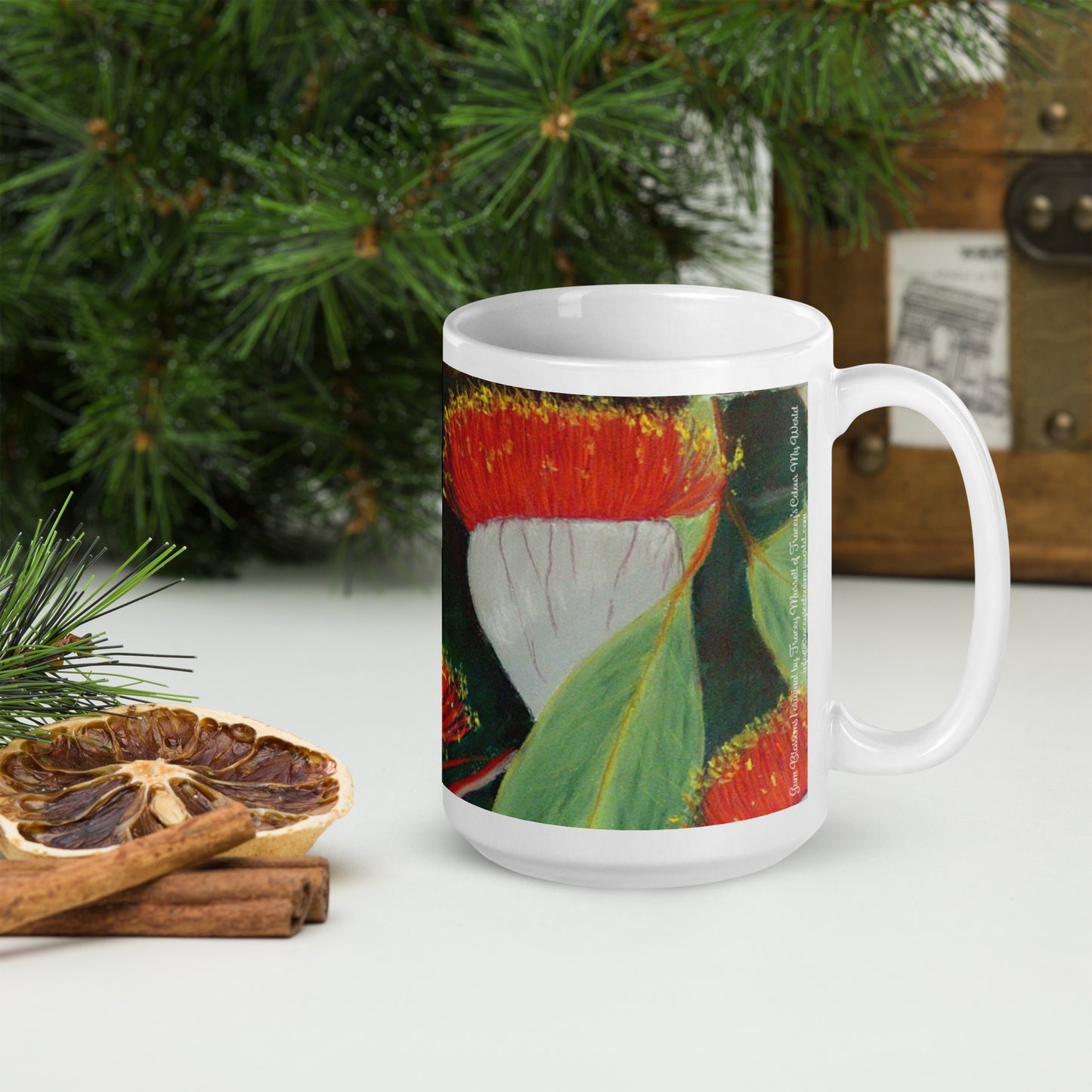 Gum Blossoms Glossy Mug