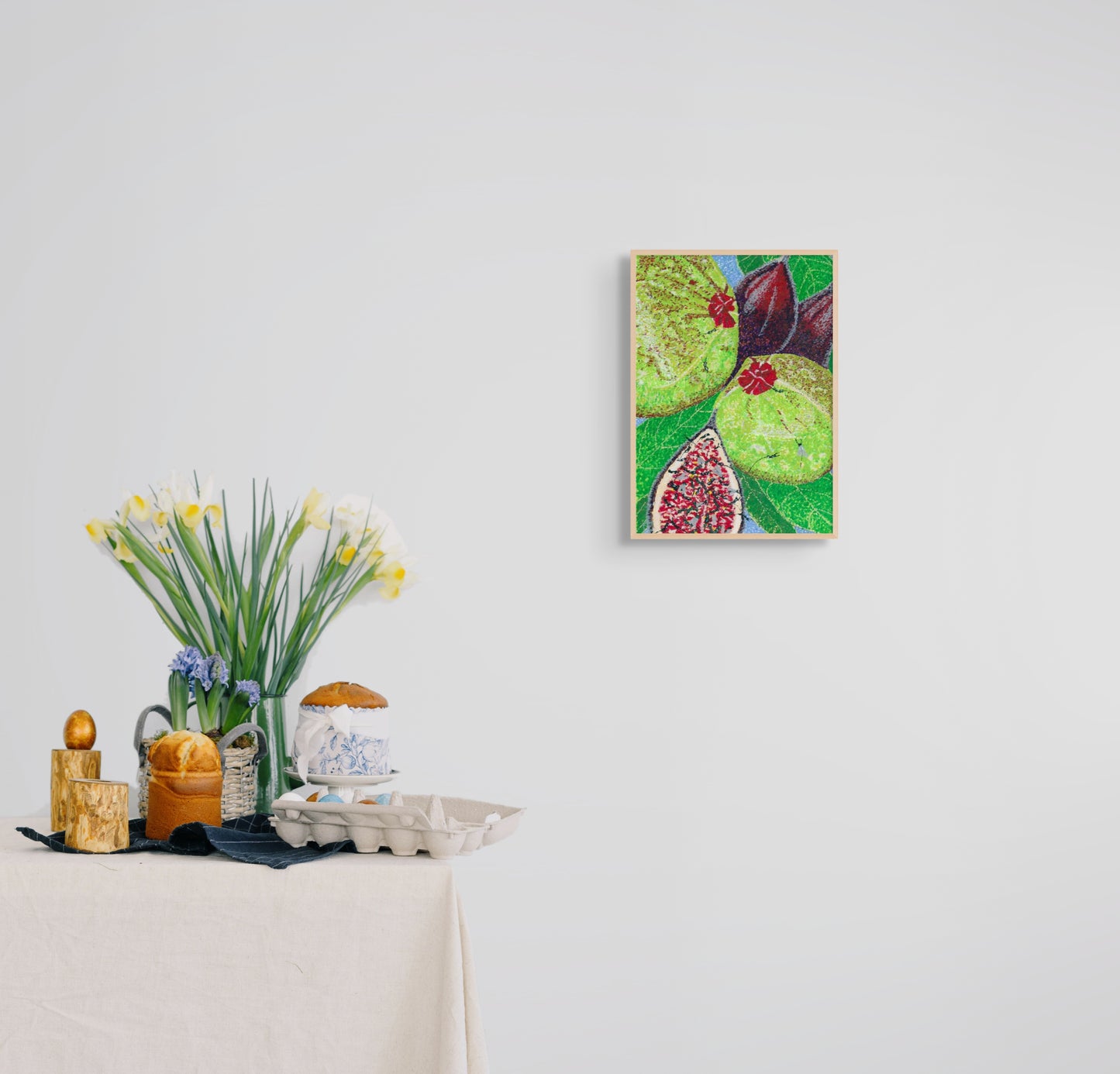Awake to Greet the Sun with their Green Figs Print