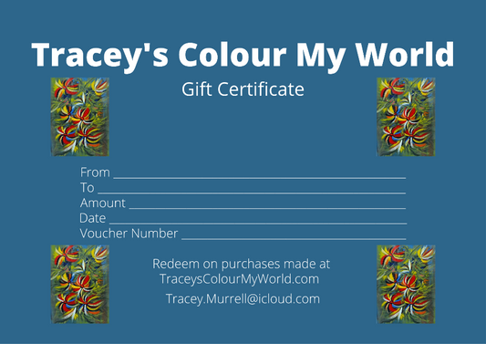 Tracey's Colour My World Gift Card